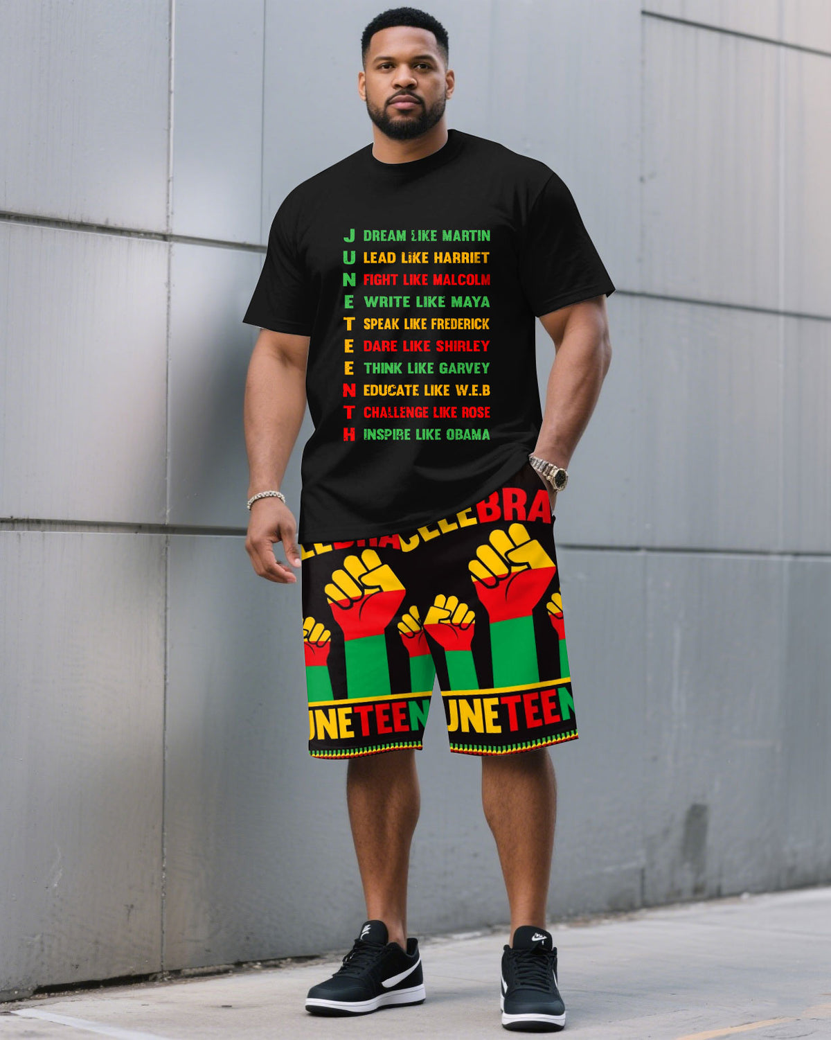 Short Sleeve T-Shirt Shorts Men's Loose Comfortable Set In Memory Of Obama June Festival