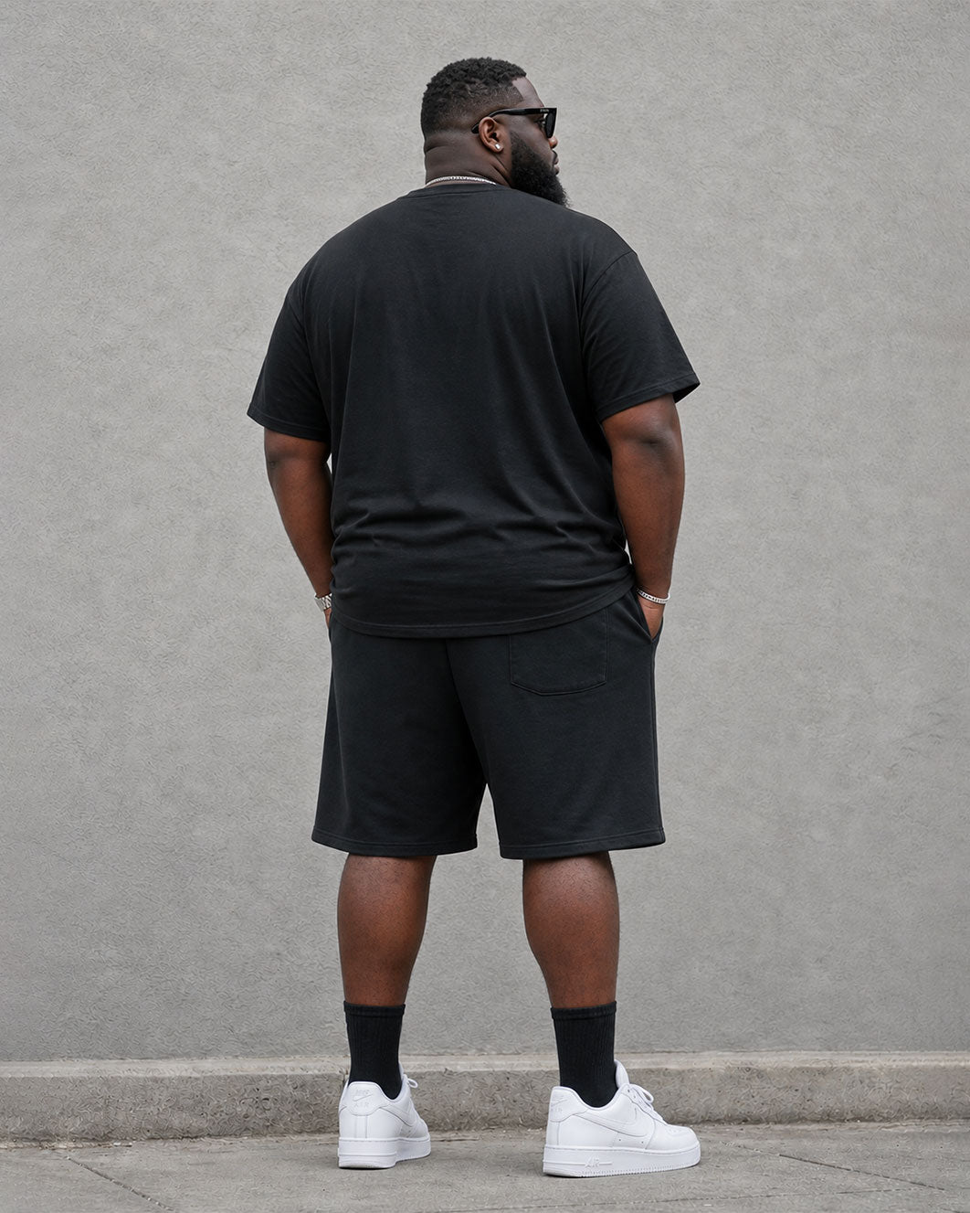 Big & Tall Men's Palm Silhouette Print Short Sleeve T-Shirt Shorts Set