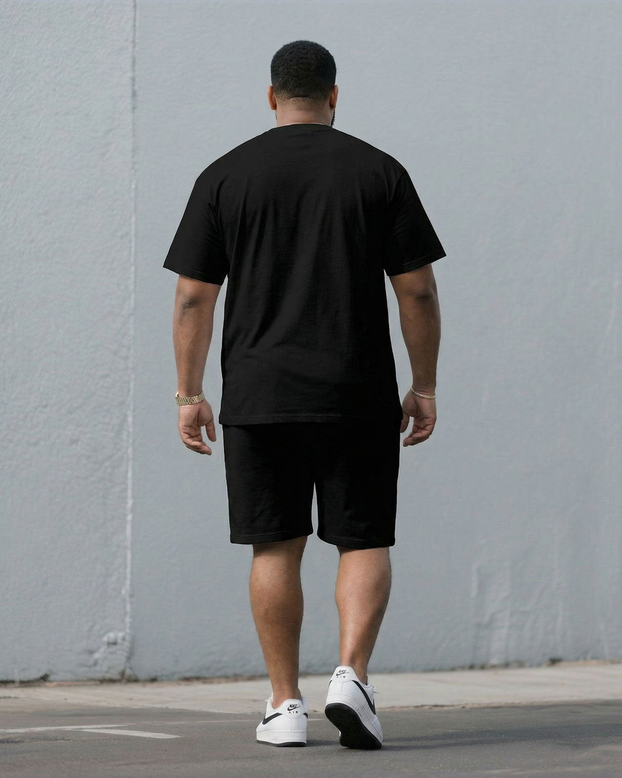 Memorial Black Free Short Sleeve T-Shirt Shorts Men's Set