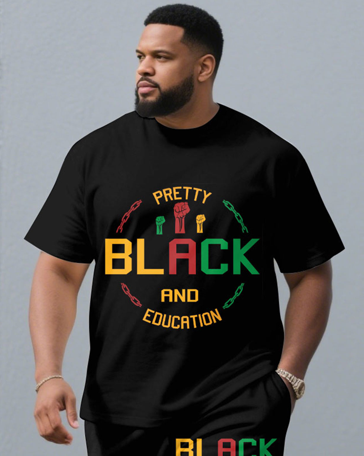 Memorial Black Free Short Sleeve T-Shirt Shorts Men's Set