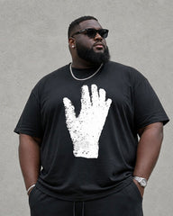 Big & Tall Men's Palm Silhouette Print Short Sleeve T-Shirt Shorts Set