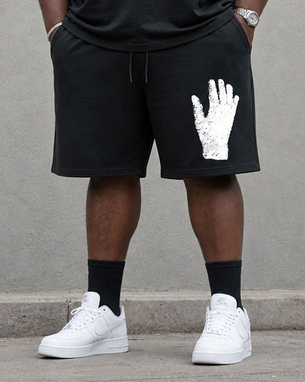 Big & Tall Men's Palm Silhouette Print Short Sleeve T-Shirt Shorts Set