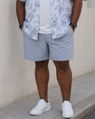 Big & Tall Men's Hawaiian Holiday Casual Classic Flower Shirt Short Sleeve Button Shirt Shorts Set