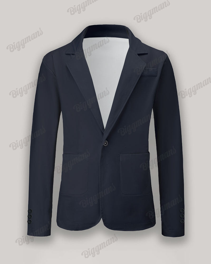 Men's Big and Tall Solid Color Blazer Trousers Suit