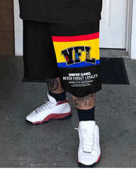 Big & Tall Men's White Bottom Fine Color Geometric Graffiti Print Crewneck Short Sleeve T-Shirt Shorts Set