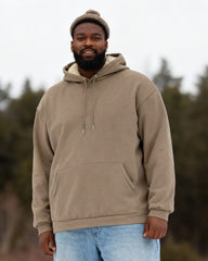 Big & Tall Men's Solid Color Velvet Thickened Hoodie S-3XL