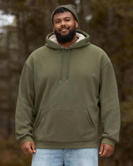 Big & Tall Men's Solid Color Velvet Thickened Hoodie S-3XL