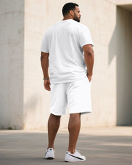 Big & Tall Men' Black June Day Memorial Ancestors Short Sleeve T-Shirt Shorts Set