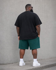 Big & Tall Men's Respect Slogan Print Short Sleeve T-Shirt Shorts Set