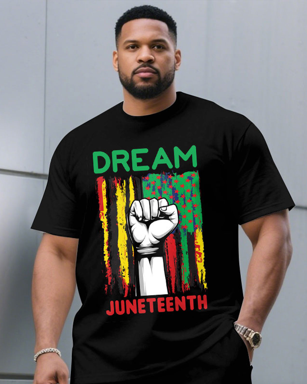 Freedom, Equality Memorial Ancestors June Festival Short-sleeved T-shirt Shorts Men's Loose Plus Size Set