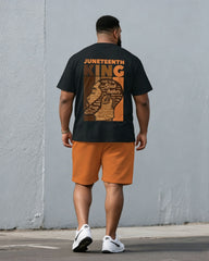 Big & Tall Men' June Day Short Sleeve T-Shirt Shorts Set