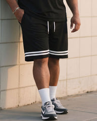 Big & Tall Men's Signature Striped Sport Style T-Shirt Shorts Set