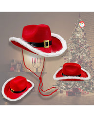 Christmas Festival-New Big Red Gold Metal Buckle Christmas Denim Hat Decorative Hat For Men And Women Festival Celebration
