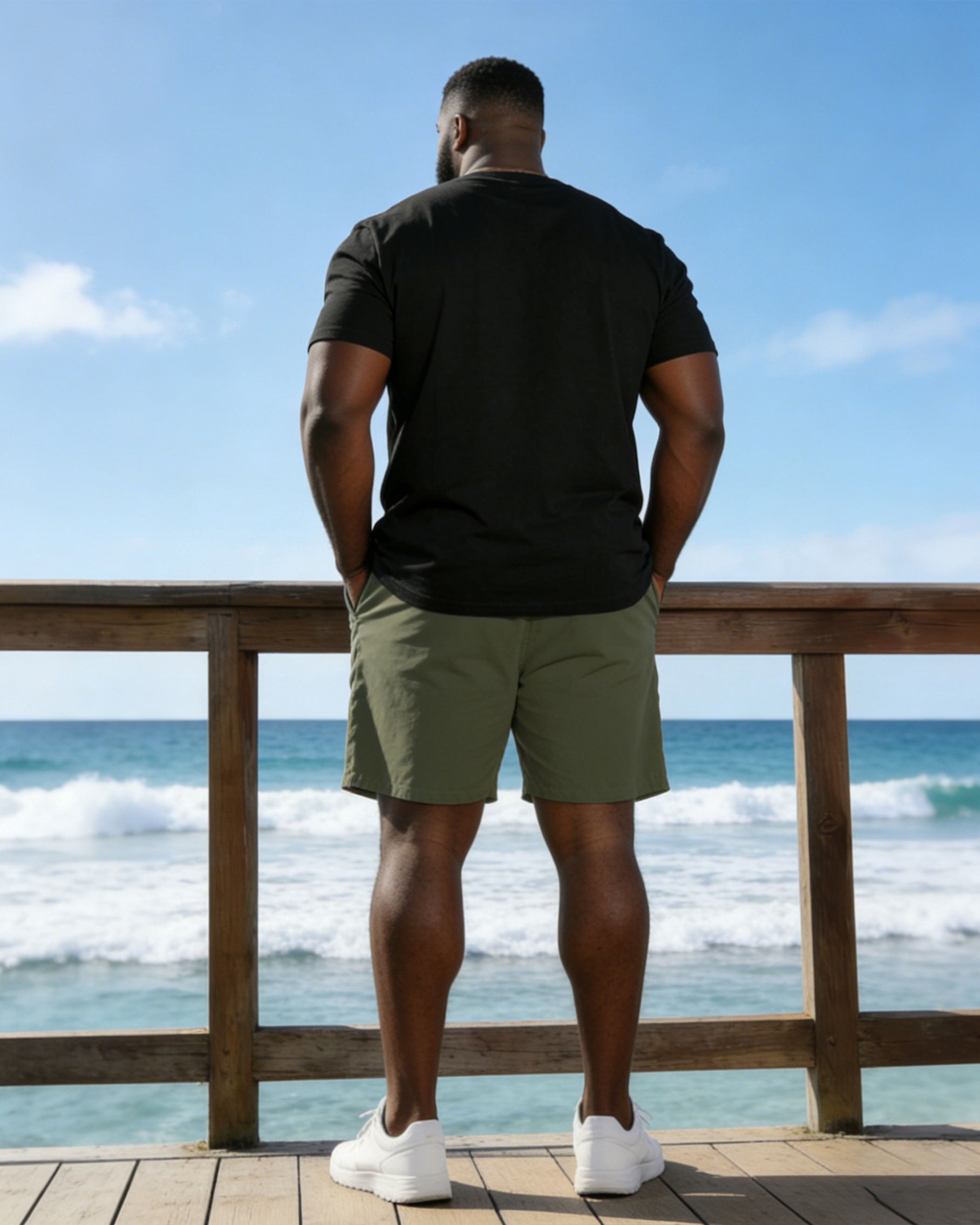 Simple Holiday Small Label Printed Short-sleeved T-shirt Shorts Set
