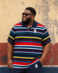 Big & Tall Men's Vacation Leisure Business Travel Daily Hawaii Dating POLO Shirt Short Sleeve Shorts Set