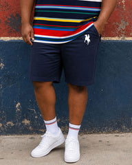 Big & Tall Men's Vacation Leisure Business Travel Daily Hawaii Dating POLO Shirt Short Sleeve Shorts Set