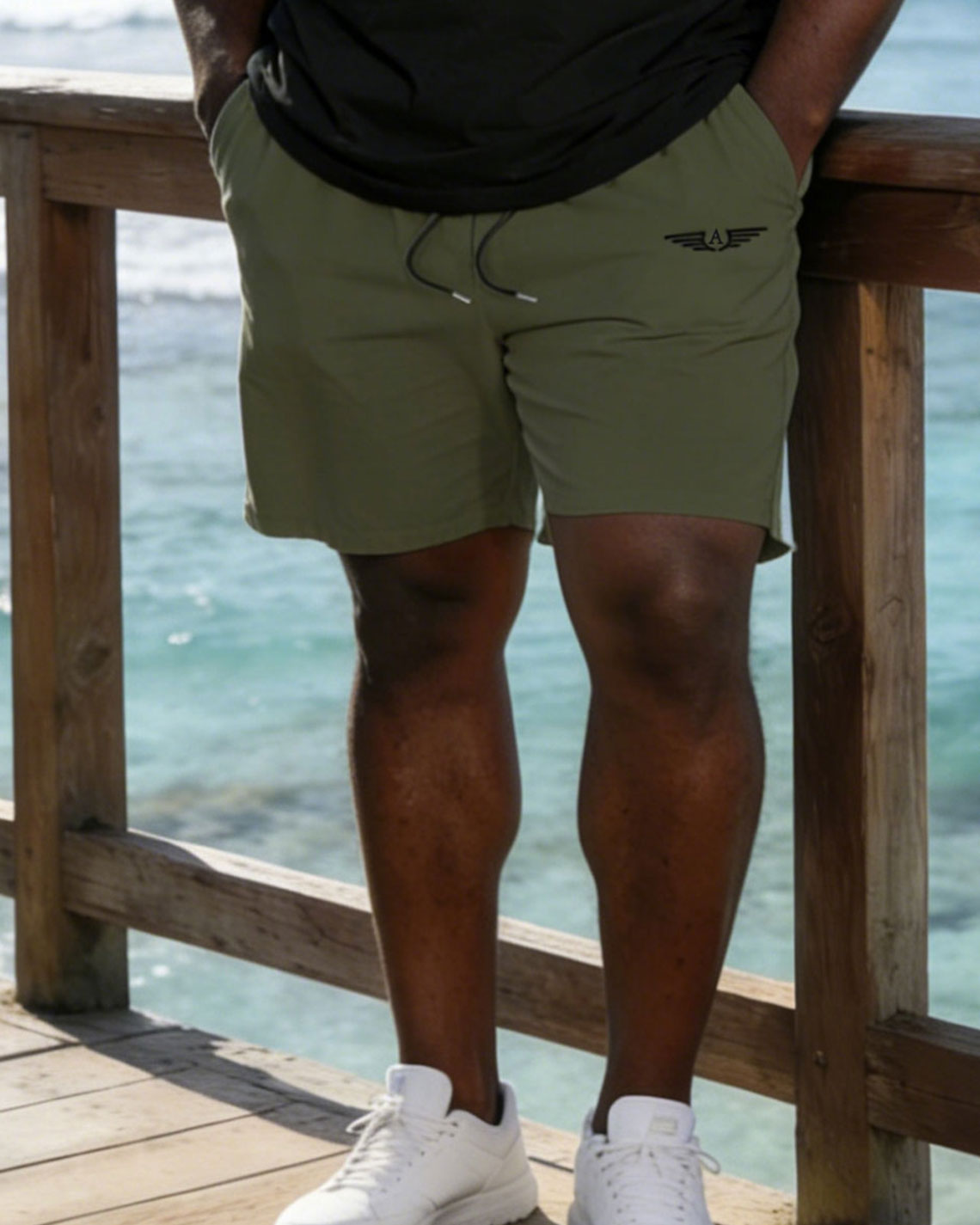 Simple Holiday Small Label Printed Short-sleeved T-shirt Shorts Set