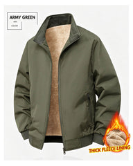 Plus-size Winter Fleece-lined, Thickened, Warm Jacket; Oversized Stand-collar Coat; Casual Men’s Wear.