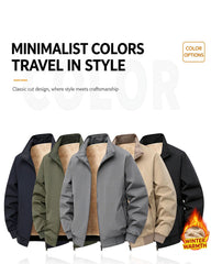 Plus-size Winter Fleece-lined, Thickened, Warm Jacket; Oversized Stand-collar Coat; Casual Men’s Wear.