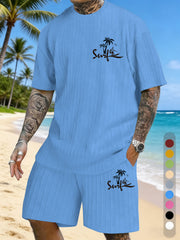 Small Print Texture Three-dimensional Jacquard Large Size Casual Suit