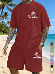 Small Print Texture Three-dimensional Jacquard Large Size Casual Suit