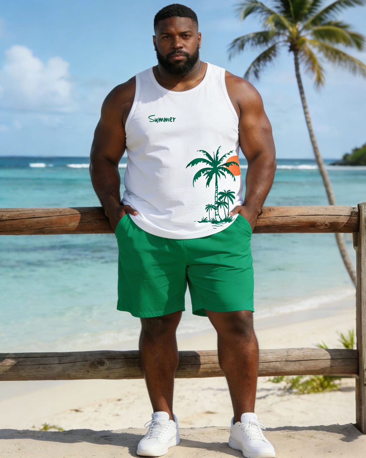 Hawaii Vacation Simple Vest Shorts Set