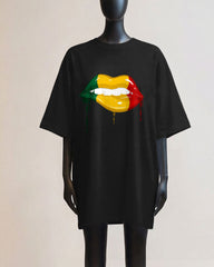 June Day Atmosphere, Dripping Lips, Black History, Free T-shirt Plus Size Lady