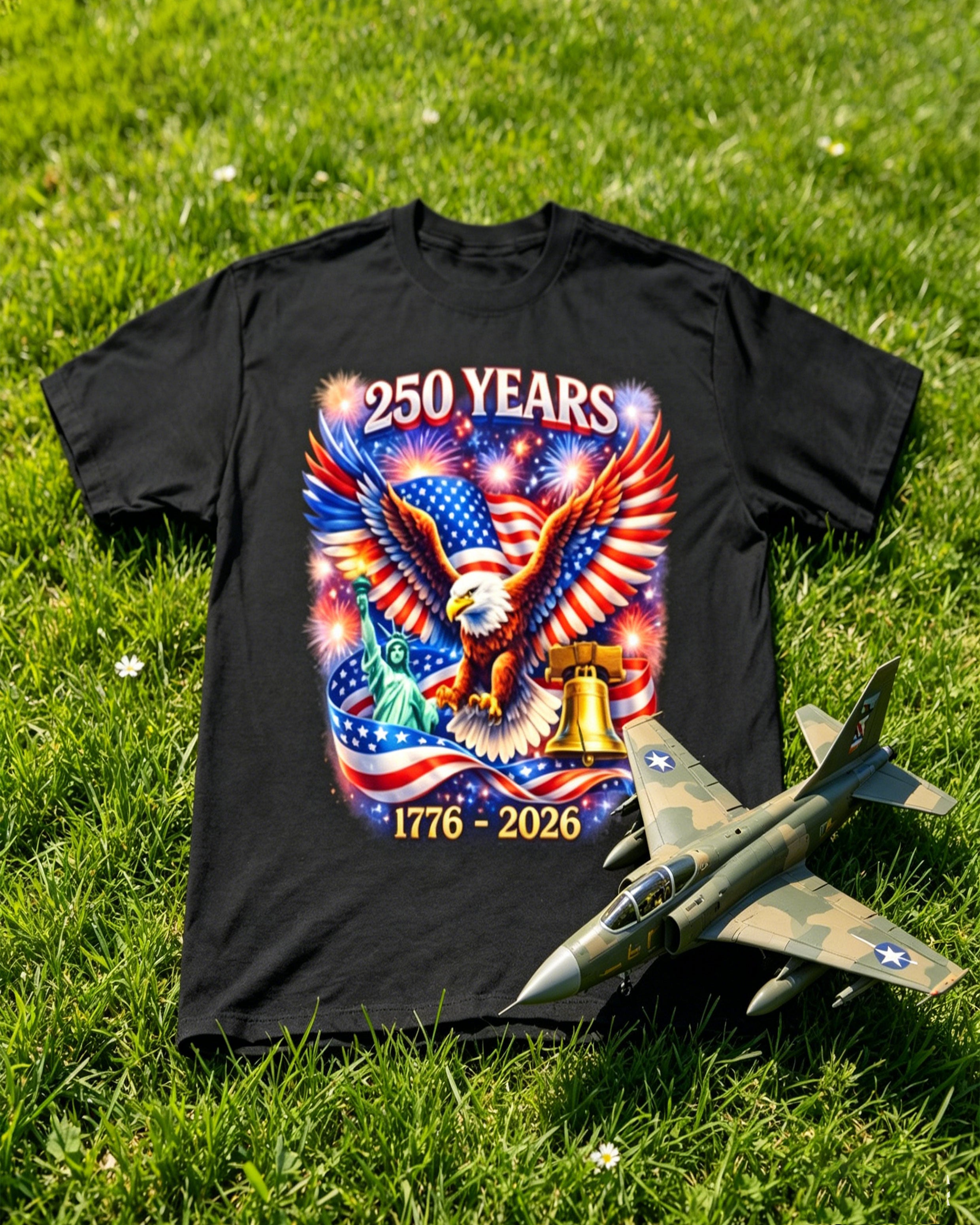 Big & Tall Men's 250th Anniversary Of The Founding Of The United States 250th Independence Day Freedom T-Shirt