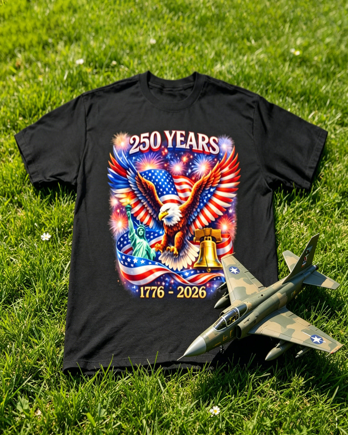 Big & Tall Men's 250th Anniversary Of The Founding Of The United States 250th Independence Day Freedom T-Shirt