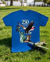 Big & Tall Men's 250 Anniversary Of America Patriotism 4th Of July T-Shirt