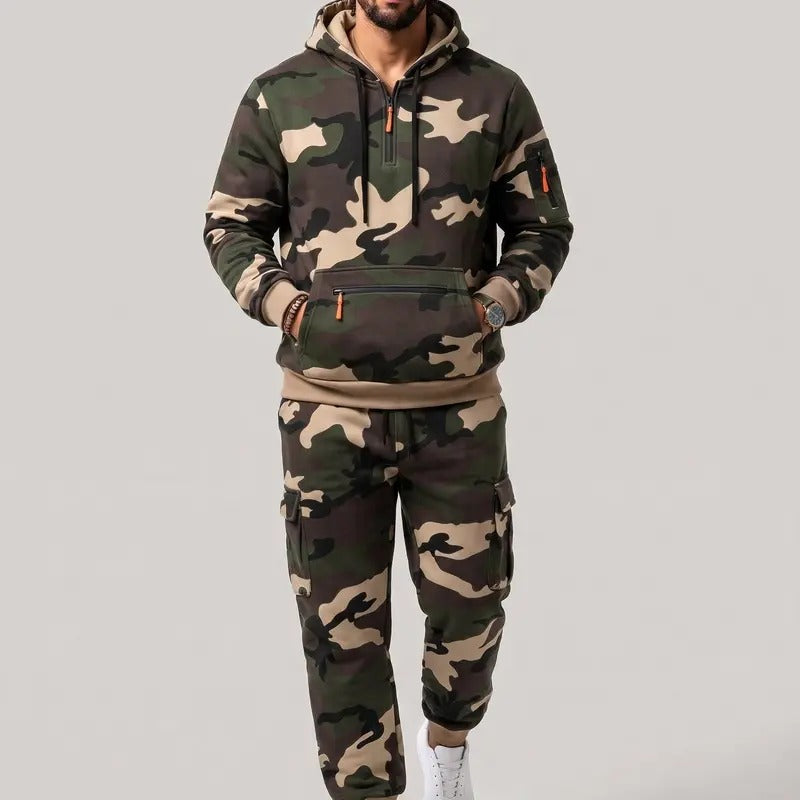Biggmans Men's two-piece camouflage tracksuit