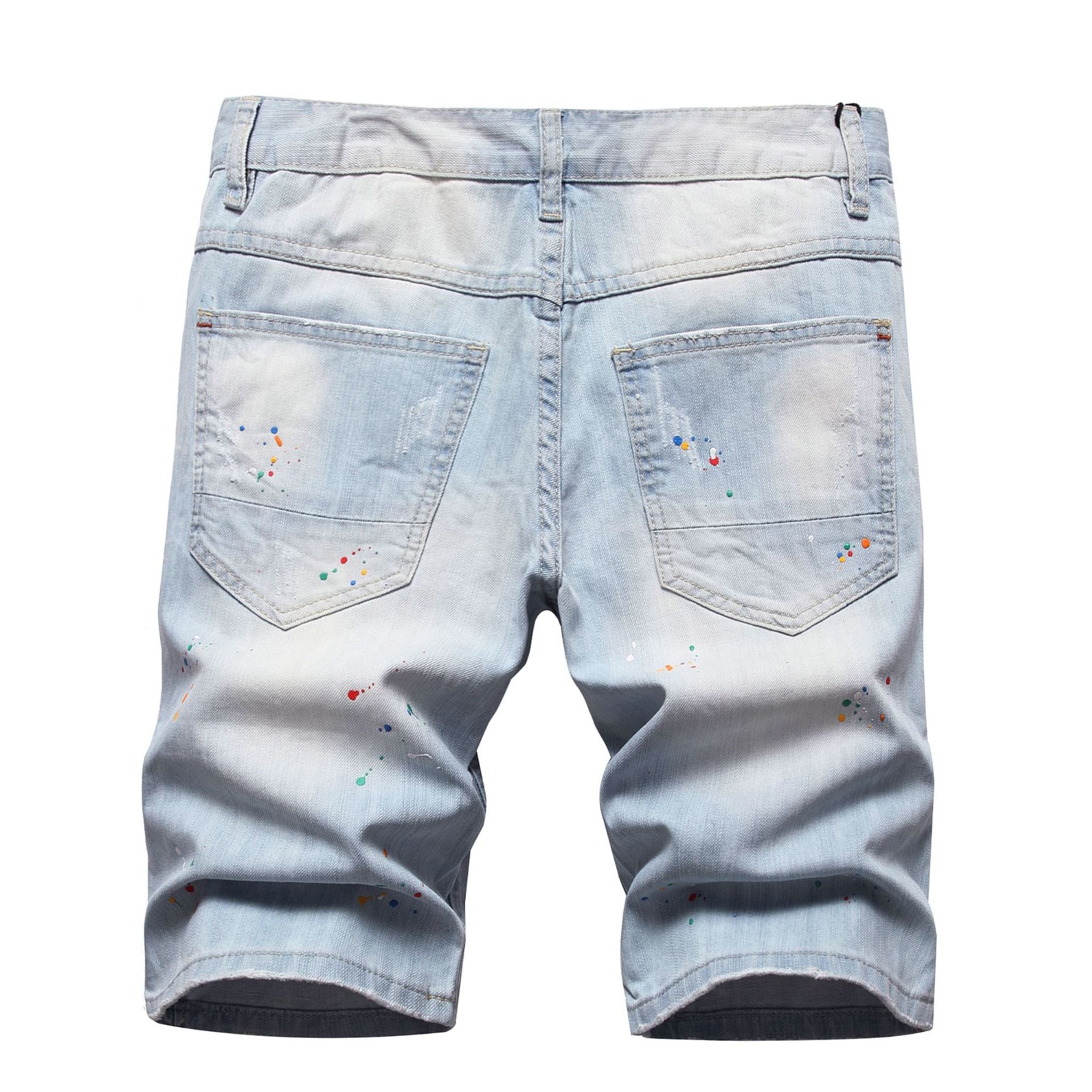 Men's Hole Feature Fashion Trendy Street Shooting Jeans