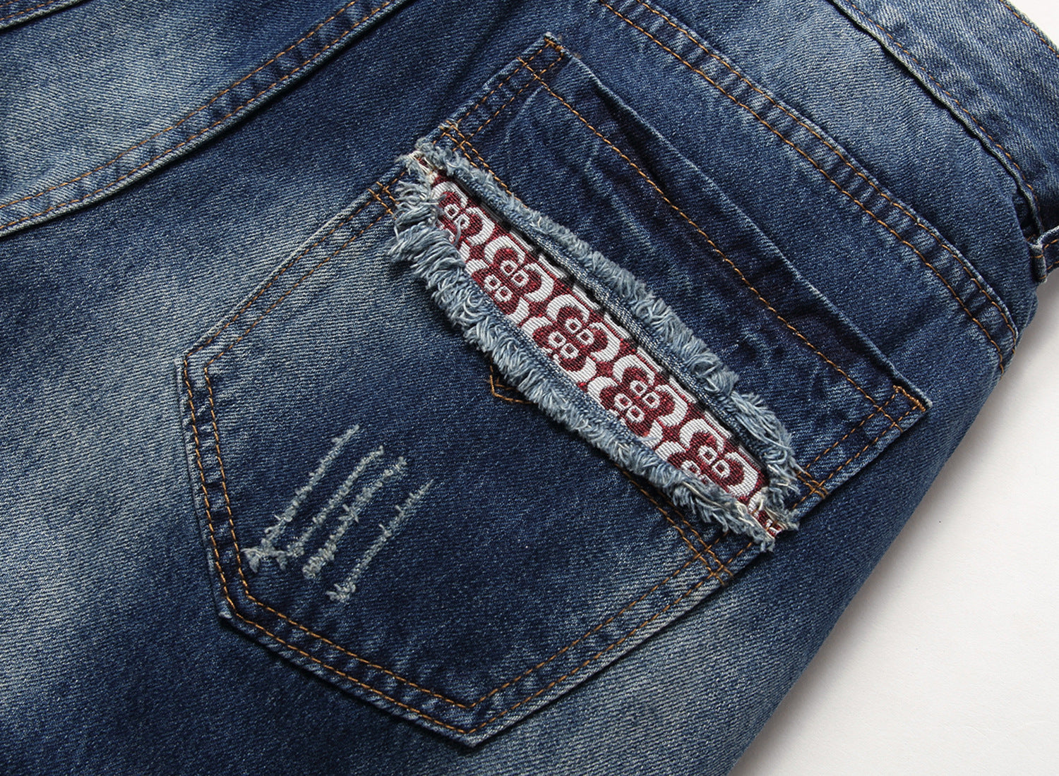 Men's Hole Feature Fashion Trendy Street Shooting Jeans