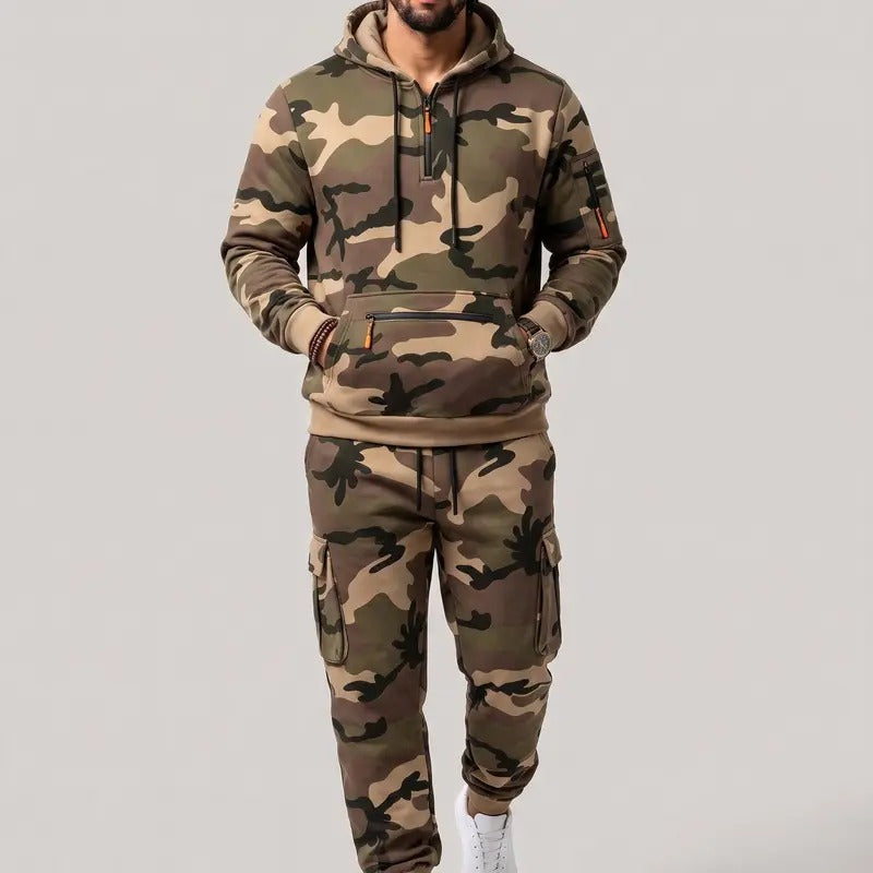 Biggmans Men's two-piece camouflage tracksuit