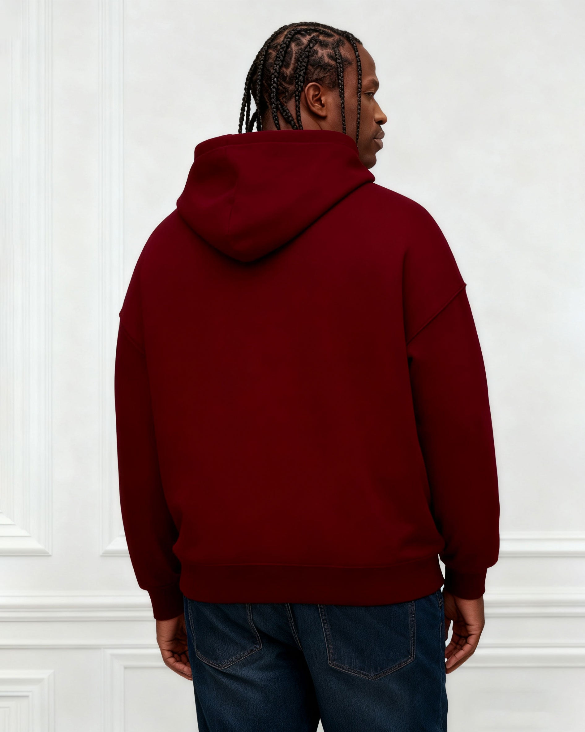Large Size Men's Autumn And Winter Warm Cotton Hoodie-gray Chest Handmade Three-dimensional Printing "hope" Slogan
