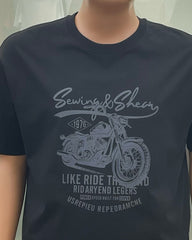 7XL-10XL Big & Tall Men's Daily Leisure Harley Motorcycle Cotton Crewneck Short Sleeve T-shirt