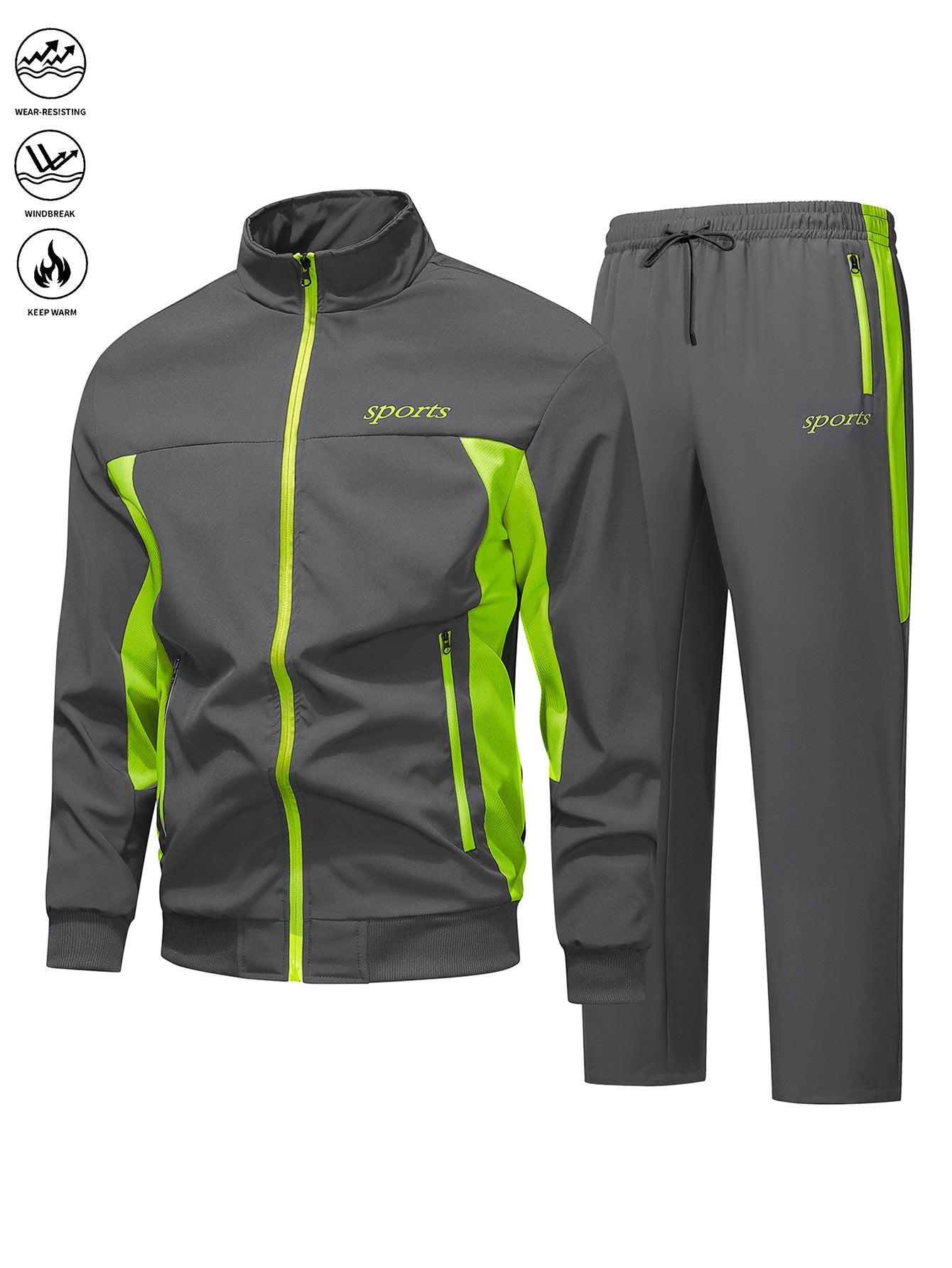 Men's Fall and Winter Outfits Tracksuits Sweatsuits 2 Pieces