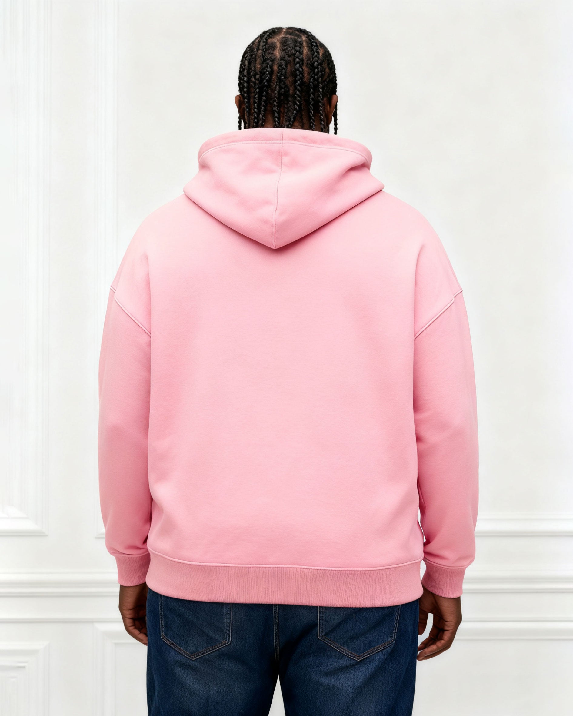 Large Size Men's Autumn And Winter Warm Cotton Hoodie-gray Chest Handmade Three-dimensional Printing "hope" Slogan