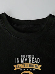 100% Cotton 'The Voices In My Head Are Telling Me To Play Rugby' Plus Size Short Sleeve T-Shirt