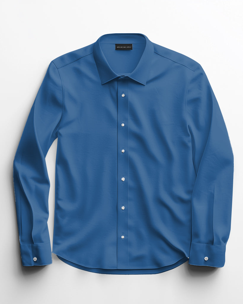 All-match Solid Color Multi-color Optional Long Sleeve Collar Shirt 2-piece Men's Plus Size
