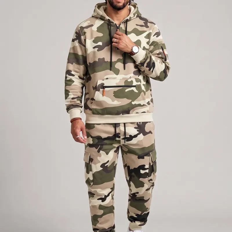 Biggmans Men's two-piece camouflage tracksuit