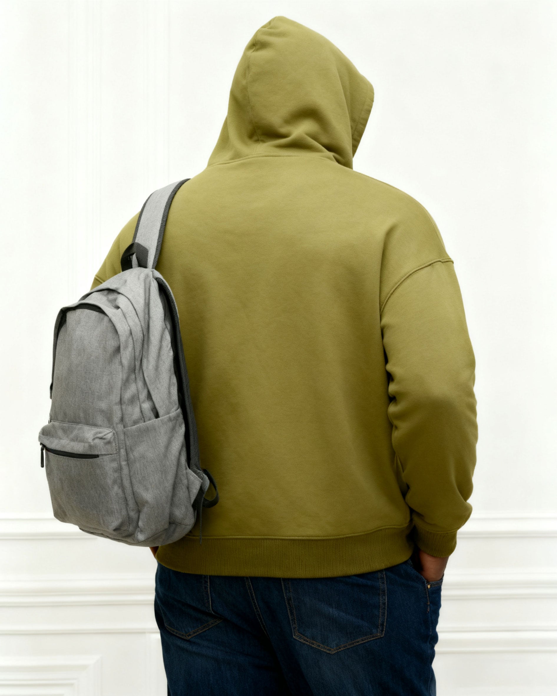 Large Size Men's Autumn And Winter Warm Cotton Hoodie-gray Chest Handmade Three-dimensional Printing "hope" Slogan