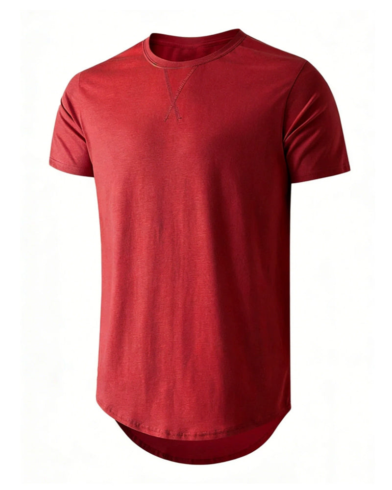 S-4XL Men's Three-Piece Hip-Hop Style Long Pullover T-Shirt