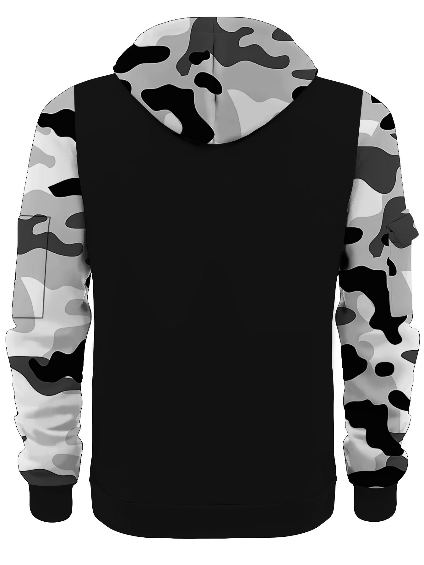Stitching Hooded Men's Fashion Camouflage American Vintage Zipper Sweater