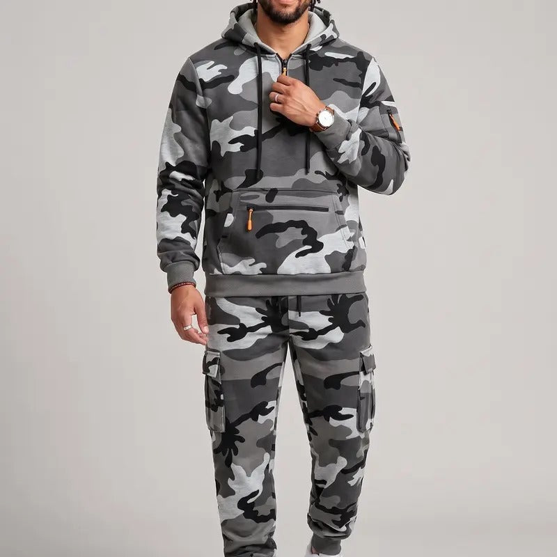 Biggmans Men's two-piece camouflage tracksuit