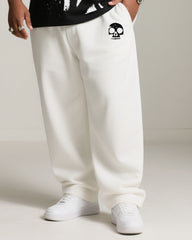 Big Boy Fashion Street Daily Casual Trend Skull Crewneck T-shirt Trousers Suit