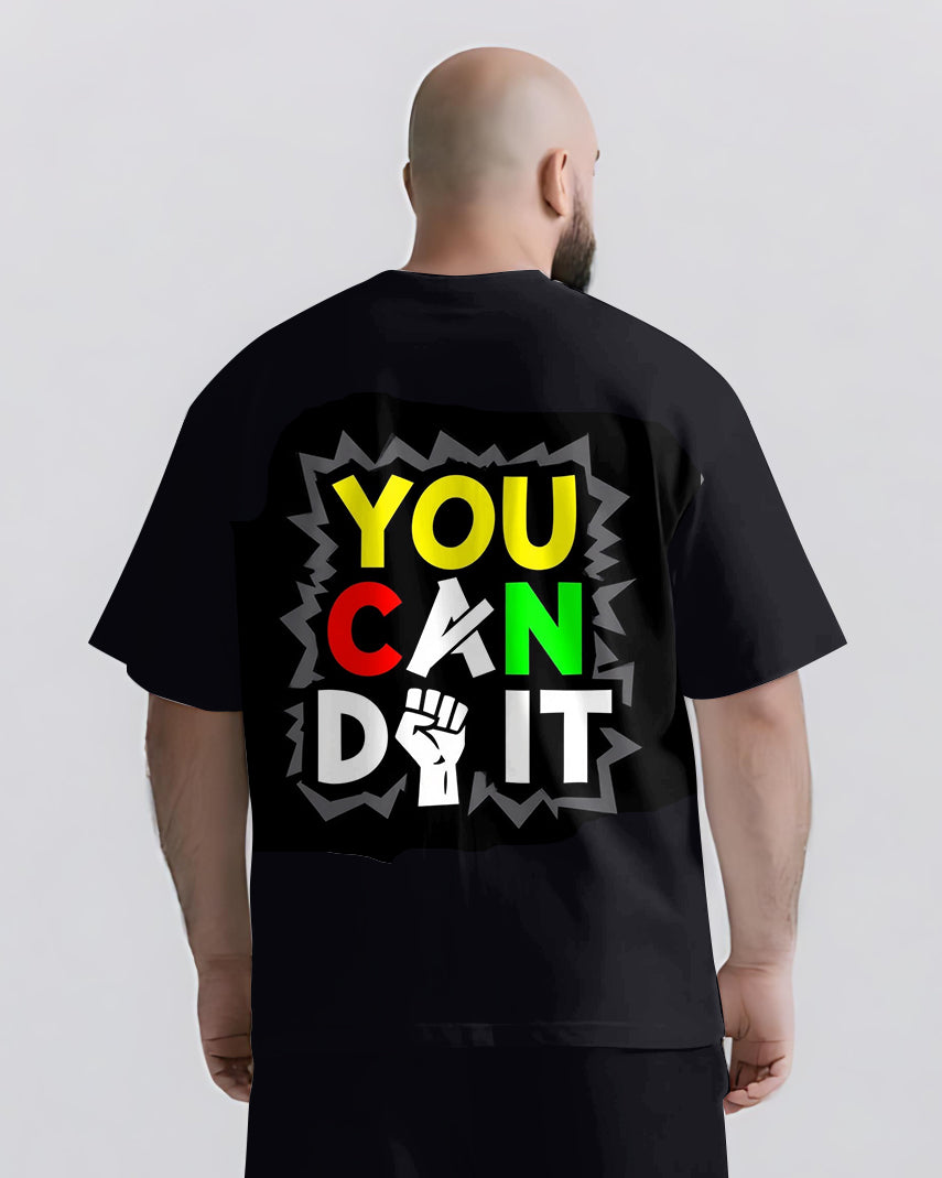 Do It and Be The Plot Twist Men's Big & Tall Simple Lettering T-shirt 2-Piece Set