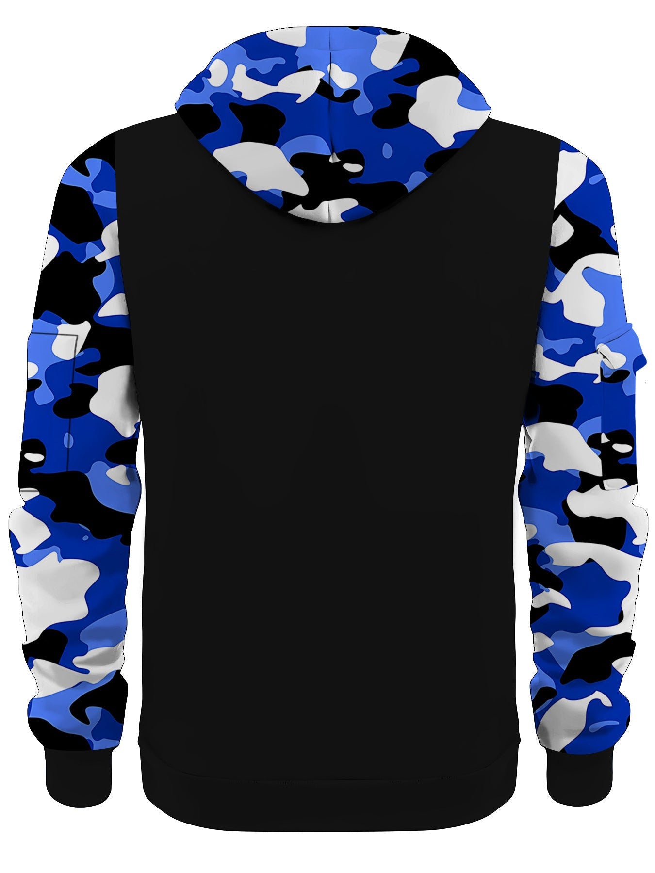 Stitching Hooded Men's Fashion Camouflage American Vintage Zipper Sweater