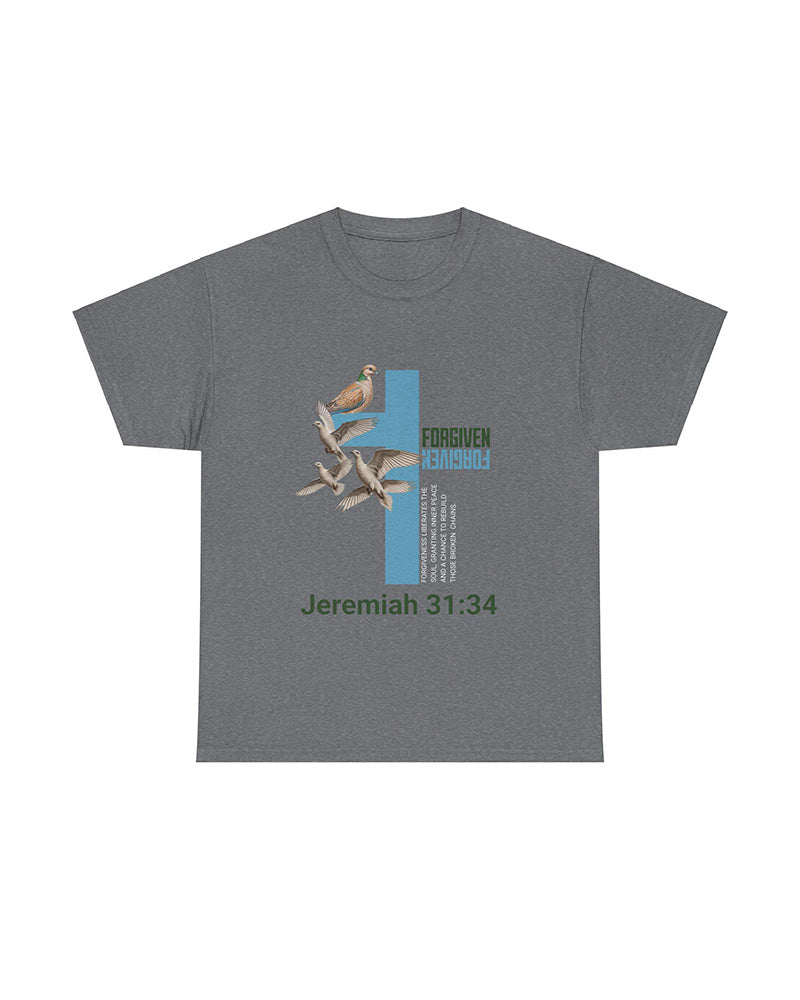 Women's Plus Size Bible Scripture Forgiven Round Neck Short Sleeve T-Shirt