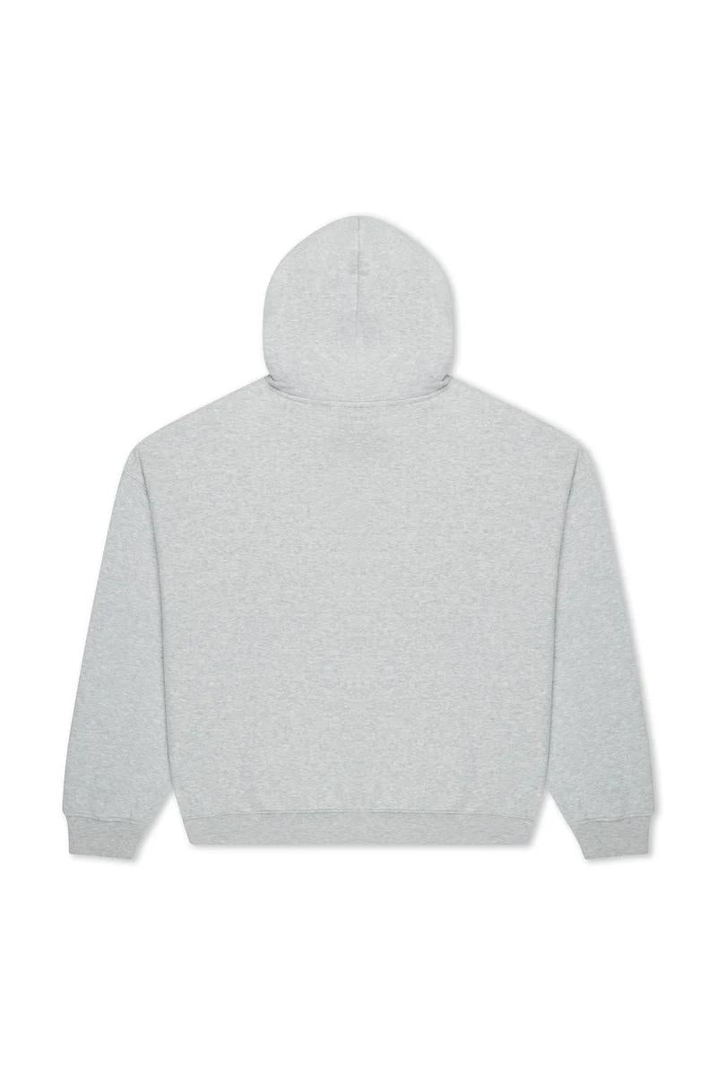 Large Size Men's Autumn And Winter Warm Cotton Hoodie-gray Chest Handmade Three-dimensional Printing "hope" Slogan